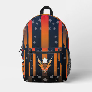 Thundering Stars Printed Backpack