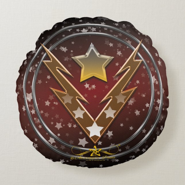 Thundering Stars Round Cushion (Front)