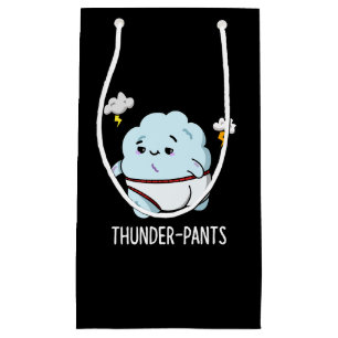Thunderpants Funny Cloud Weather Pun Dark BG Small Gift Bag