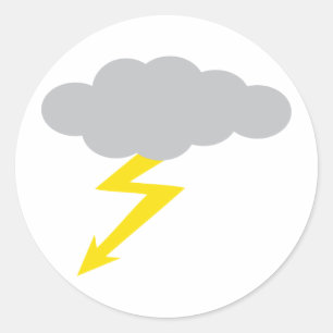 thunderstorm classic round sticker