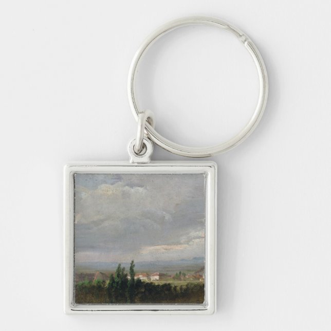 Thunderstorm Near Dresden, 1830 Key Ring (Front)