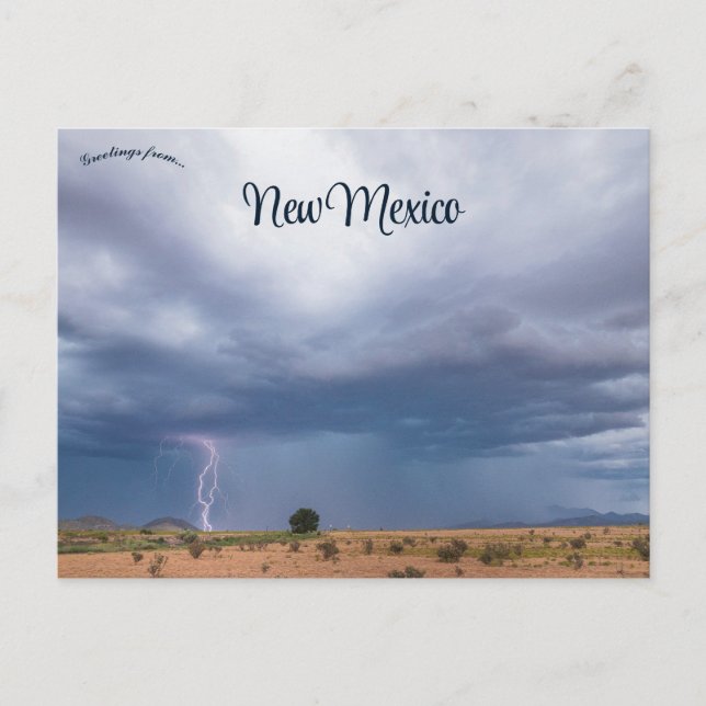 Thunderstorm Over New Mexico Postcard (Front)