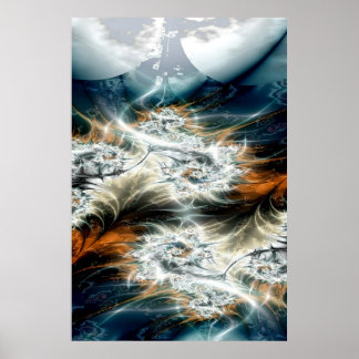 thunderstorm over the valley poster