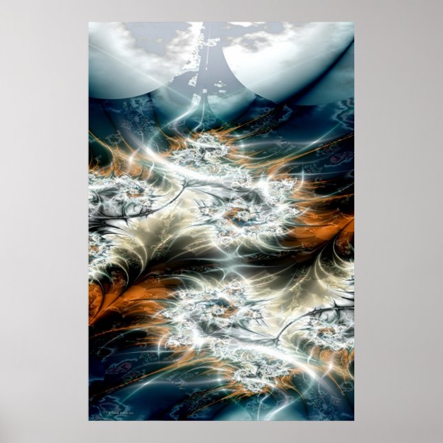 thunderstorm over the valley poster (Front)