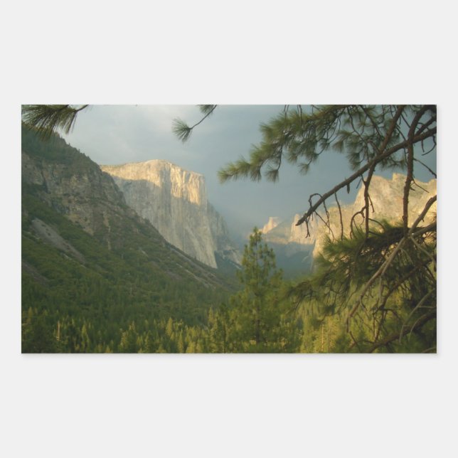 Thunderstorm over Yosemite Valley Rectangular Sticker (Front)