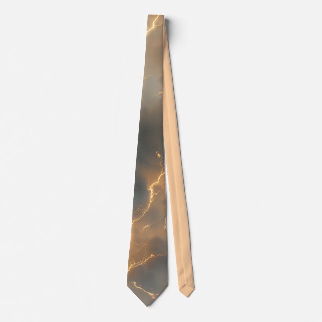 Thunderstorm Tie/tie with lightning Tie (Front)
