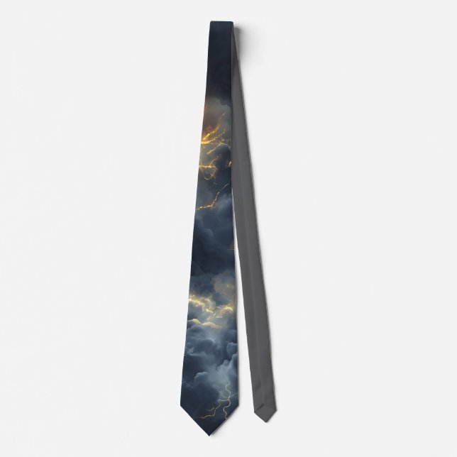 Thunderstorm Tie/tie with lightning Tie (Front)