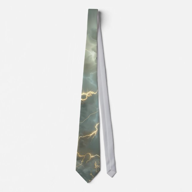 Thunderstorm Tie/tie with lightning Tie (Front)