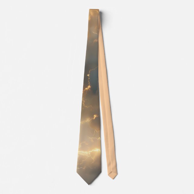 Thunderstorm Tie/tie with lightning Tie (Front)