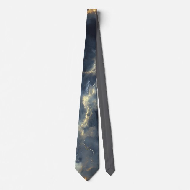 Thunderstorm Tie/tie with lightning Tie (Front)