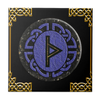 "thuraz" elder futhark tile