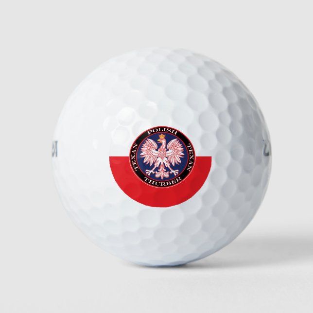 Thurber Round Polish Texan Golf Balls (Front)