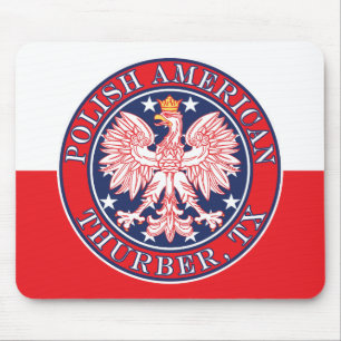 Thurber Texas Polish American Eagle Mouse Pad