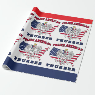 Thurber Texas Polish American Wrapping Paper