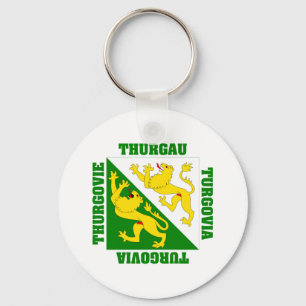 Thurgau Switzerland Canton Flag Key Ring