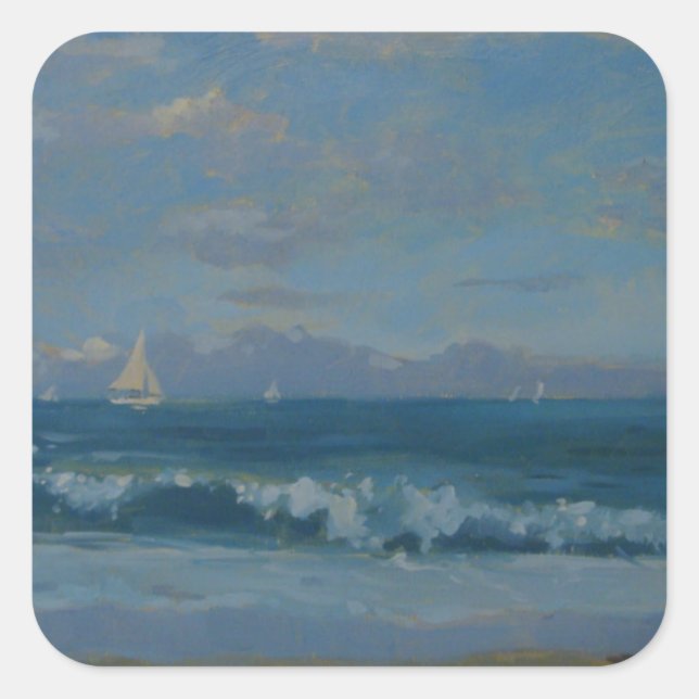 Thurlestone Beach Square Sticker (Front)