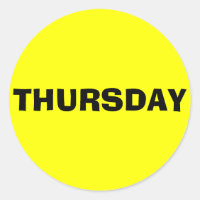 Thursday Ad Lib Yellow Sticker by Janz