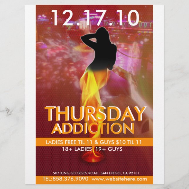 THURSDAY ADDICTION FLYER (Front)