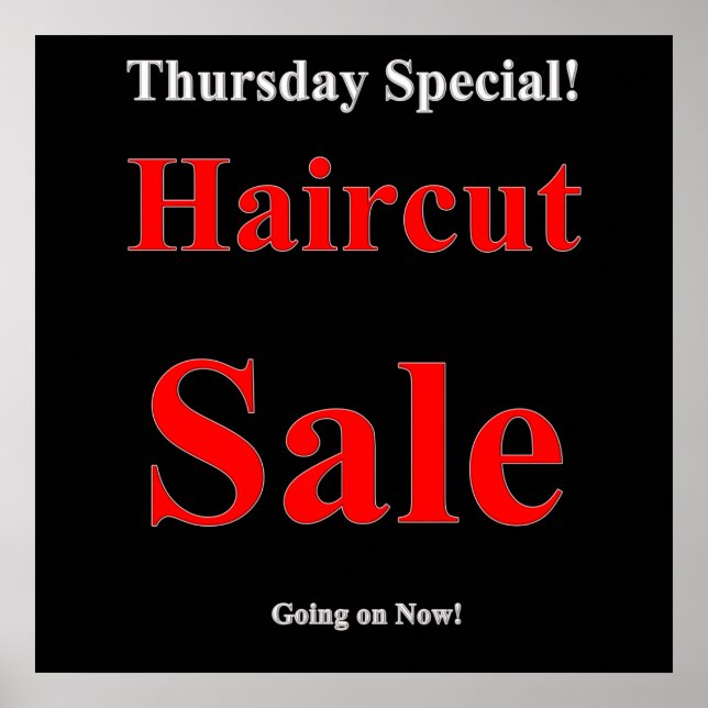 Thursday Haircut Sale Poster Matte (Front)