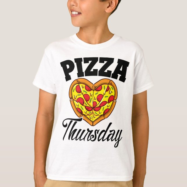 Thursday Pizza Night Funny Pizza Lover Fast Food  T-Shirt (Front)