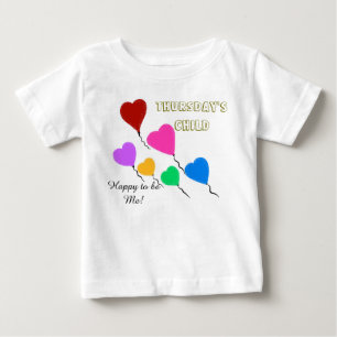 Thursday's Child Heart Balloons Baby T-Shirt