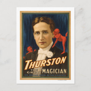 Thurston, Devil telling him secrets Magic 2 Postcard