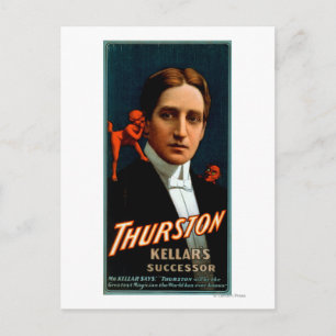 Thurston, Devil telling him secrets Magic Postcard