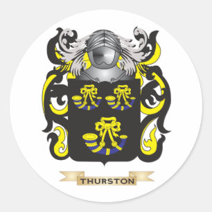 Thurston Family Crest (Coat of Arms) Classic Round Sticker