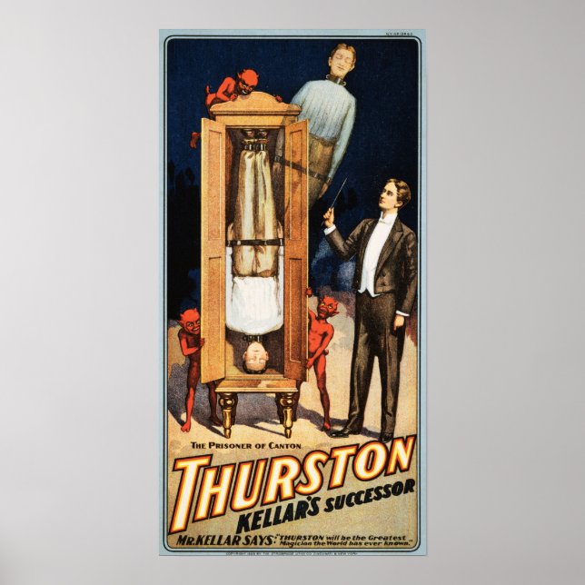 THURSTON Magician The Prisoner of Canton Show Poster (Front)