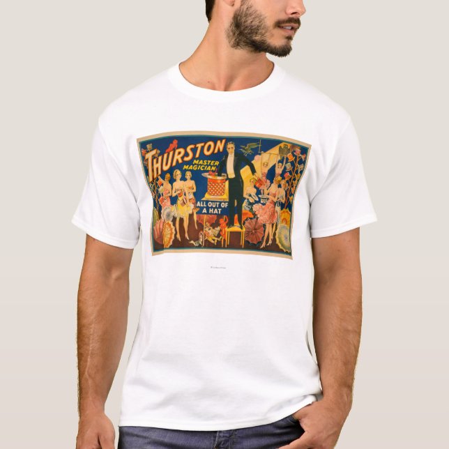 Thurston, Master Magician "Out of a Hat" Magic T-Shirt (Front)
