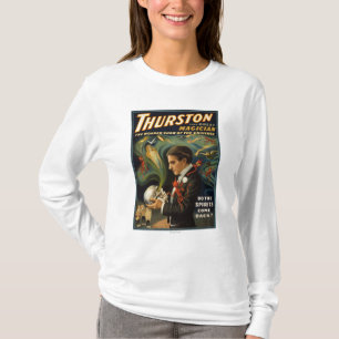 Thurston the Great Magician Holding Skull Magic T-Shirt