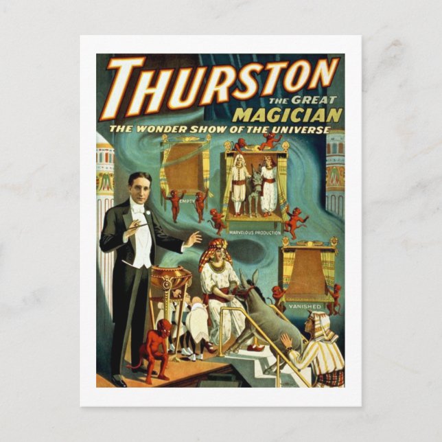 Thurston the Magician - The Wonder Show Postcard (Front)