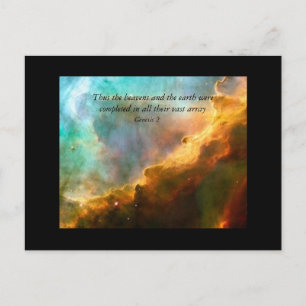 Thus the heavens and the earth postcard