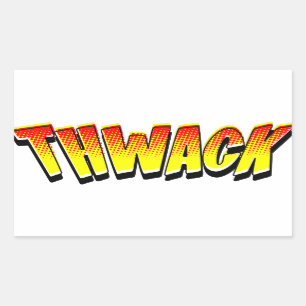 THWACK Comic Book Sound Effect Rectangular Sticker