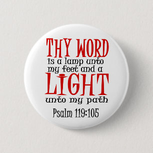 Thy Word is a Lamp 6 Cm Round Badge
