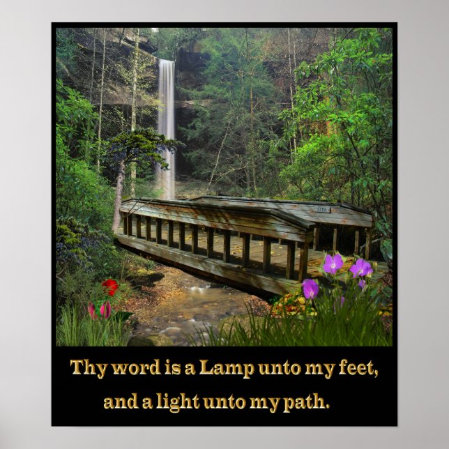 Thy word is a lamp  psalm 119 poster (Front)