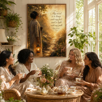 Thy Word Is a Lamp Unto My Feet Christian  Poster