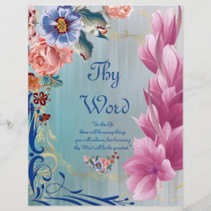 Thy Word Poem Personalised Paper