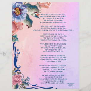 Thy Word Poetry/Writing Personalised Paper