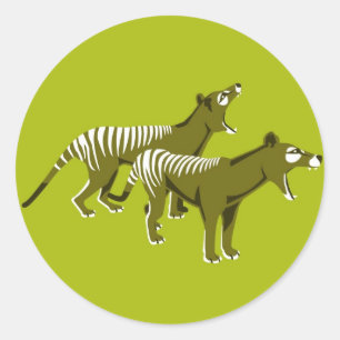 Thylacine Classic Round Sticker
