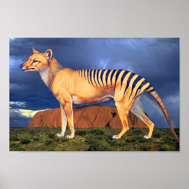 Thylacine (Tasmanian Tiger) Poster (Front)