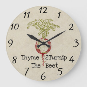 Thyme 2Turnip The Beet Wall Clock