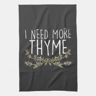 Thyme Herb Plant  Tea Towel
