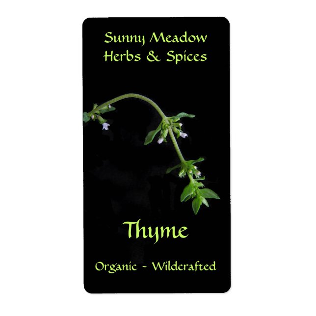 Thyme Herbal Labels (Front)