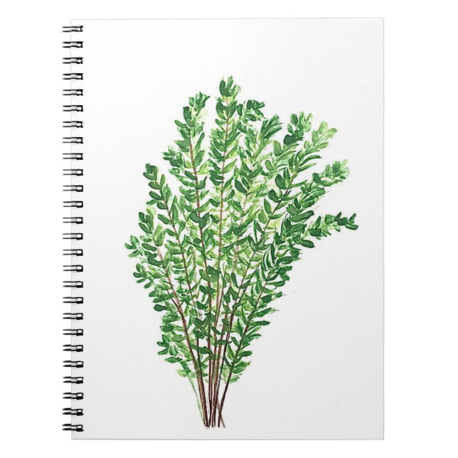 Thyme rosemary parsley herbs kitchen vintage art notebook (Front)