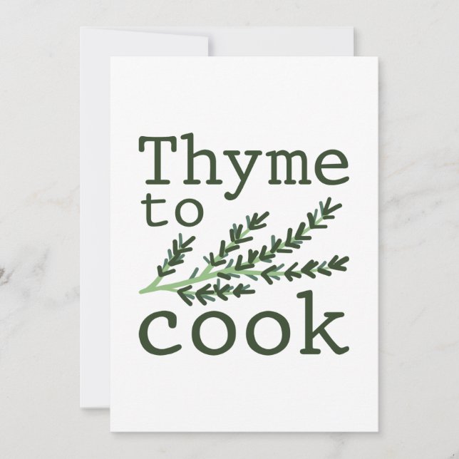 Thyme To Cook Thank You Card (Front)