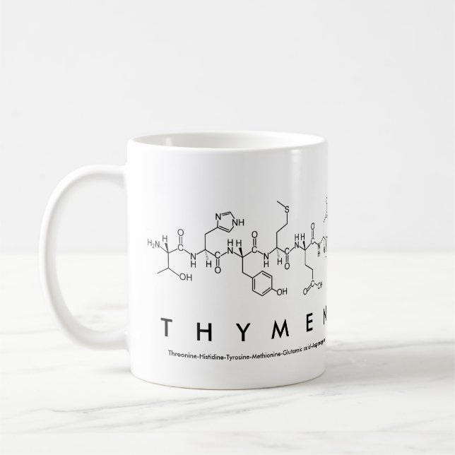 Thymen peptide name mug (Left)