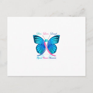 Thyroid Butterfly- Live Love Laugh Postcard