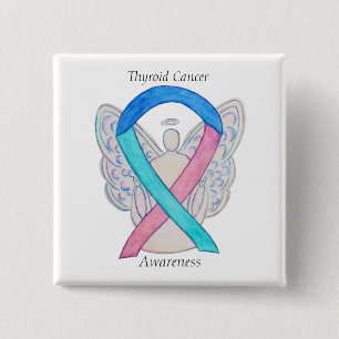Thyroid Cancer Angel Awareness Ribbon Pins