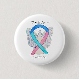 Thyroid Cancer Angel Awareness Ribbon Pins